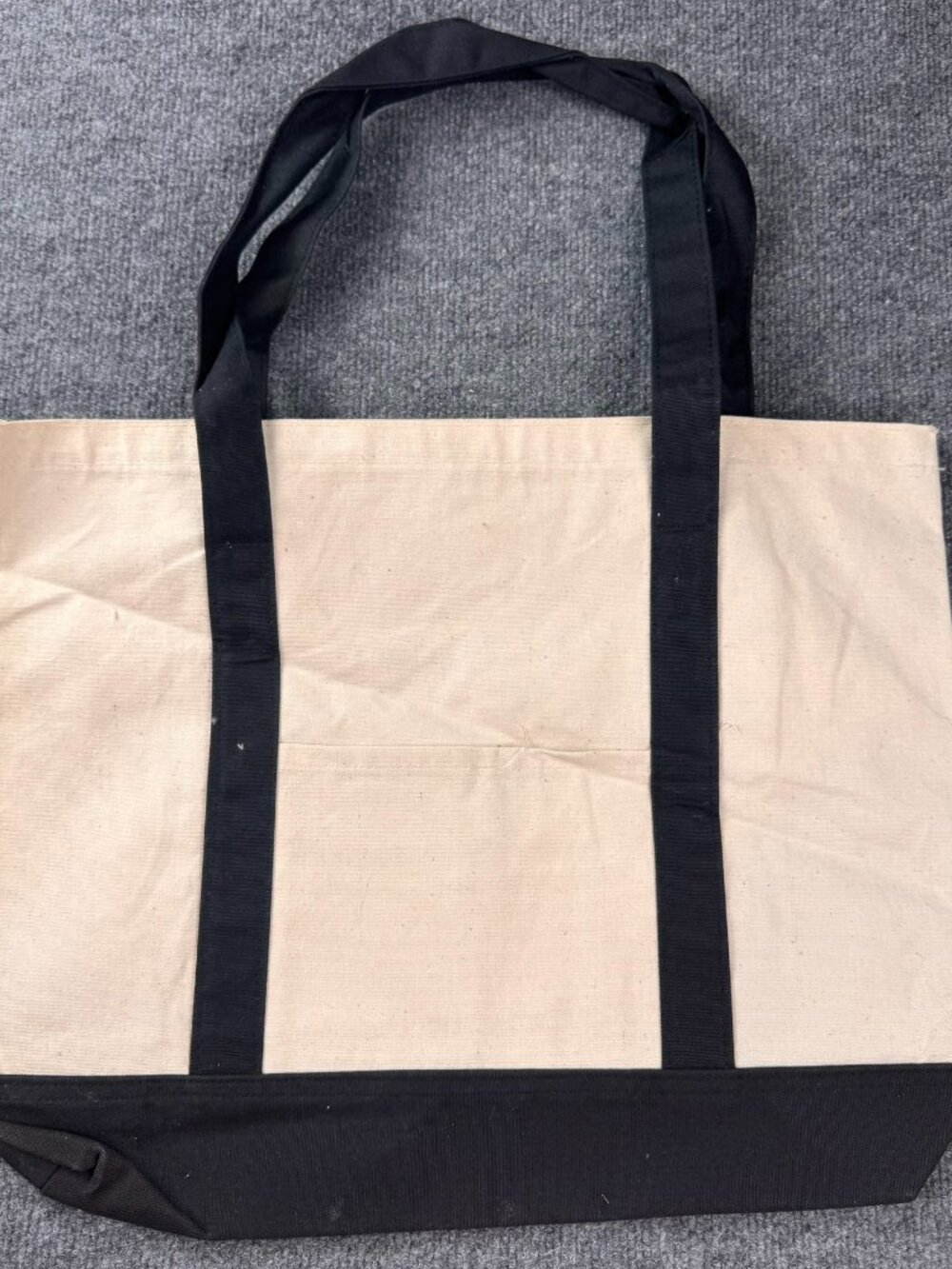 Vintage Augusta Sportswear Canvas Tote Bag Made in USA Two Tone Boat Bag Large